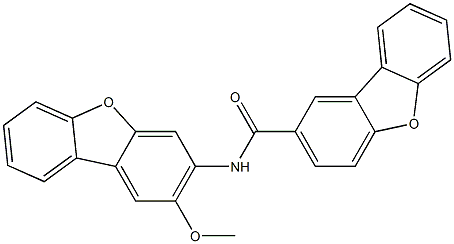 N-(2-methoxydibenzofuran-3-yl)dibenzofuran-2-carboxamide 结构式