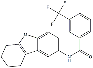 N-(6,7,8,9-tetrahydrodibenzofuran-2-yl)-3-(trifluoromethyl)benzamide 结构式