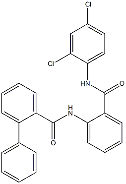 N-[2-[(2,4-dichlorophenyl)carbamoyl]phenyl]-2-phenylbenzamide 结构式