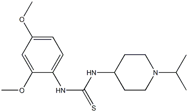 1-(2,4-dimethoxyphenyl)-3-(1-propan-2-ylpiperidin-4-yl)thiourea 结构式