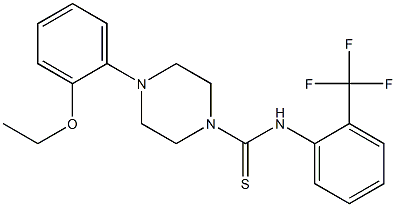 4-(2-ethoxyphenyl)-N-[2-(trifluoromethyl)phenyl]piperazine-1-carbothioamide 结构式