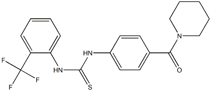 1-[4-(piperidine-1-carbonyl)phenyl]-3-[2-(trifluoromethyl)phenyl]thiourea 结构式