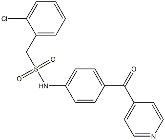 1-(2-chlorophenyl)-N-[4-(pyridine-4-carbonyl)phenyl]methanesulfonamide 结构式