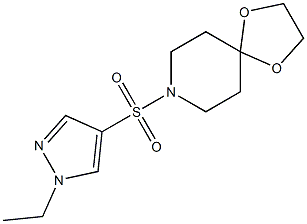 8-(1-ethylpyrazol-4-yl)sulfonyl-1,4-dioxa-8-azaspiro[4.5]decane 结构式