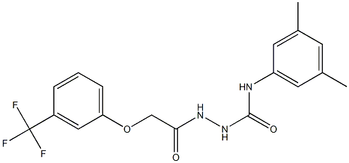 1-(3,5-dimethylphenyl)-3-[[2-[3-(trifluoromethyl)phenoxy]acetyl]amino]urea 结构式