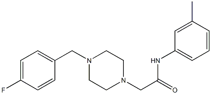 2-[4-[(4-fluorophenyl)methyl]piperazin-1-yl]-N-(3-methylphenyl)acetamide 结构式