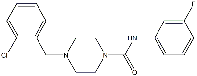 4-[(2-chlorophenyl)methyl]-N-(3-fluorophenyl)piperazine-1-carboxamide 结构式