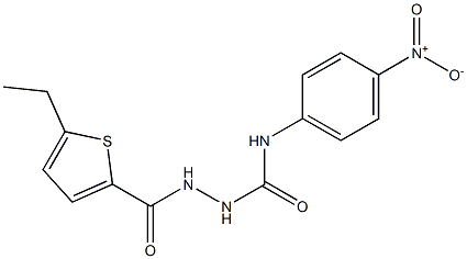 1-[(5-ethylthiophene-2-carbonyl)amino]-3-(4-nitrophenyl)urea 结构式