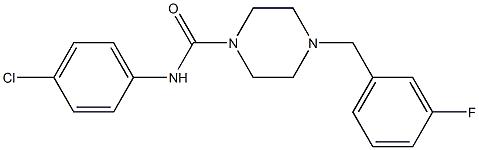 N-(4-chlorophenyl)-4-[(3-fluorophenyl)methyl]piperazine-1-carboxamide 结构式