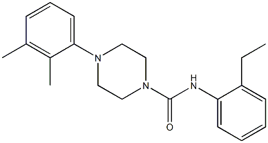 4-(2,3-dimethylphenyl)-N-(2-ethylphenyl)piperazine-1-carboxamide 结构式