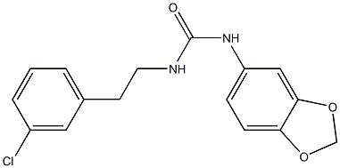 1-(1,3-benzodioxol-5-yl)-3-[2-(3-chlorophenyl)ethyl]urea 结构式