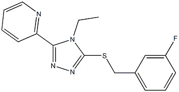 2-[4-ethyl-5-[(3-fluorophenyl)methylsulfanyl]-1,2,4-triazol-3-yl]pyridine 结构式