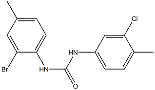 1-(2-bromo-4-methylphenyl)-3-(3-chloro-4-methylphenyl)urea 结构式