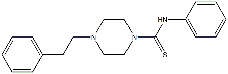 N-phenyl-4-(2-phenylethyl)piperazine-1-carbothioamide 结构式