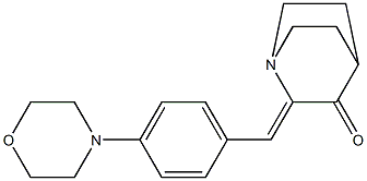 (2Z)-2-[(4-morpholin-4-ylphenyl)methylidene]-1-azabicyclo[2.2.2]octan-3-one 结构式