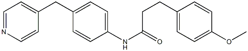 3-(4-methoxyphenyl)-N-[4-(pyridin-4-ylmethyl)phenyl]propanamide 结构式