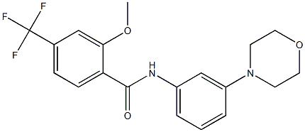 2-methoxy-N-(3-morpholin-4-ylphenyl)-4-(trifluoromethyl)benzamide 结构式