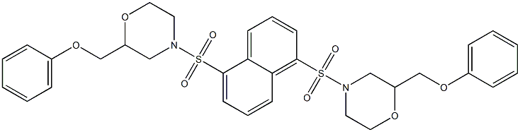 2-(phenoxymethyl)-4-[5-[2-(phenoxymethyl)morpholin-4-yl]sulfonylnaphthalen-1-yl]sulfonylmorpholine 结构式