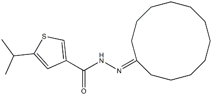 N-(cyclododecylideneamino)-5-propan-2-ylthiophene-3-carboxamide 结构式