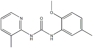 1-(2-methoxy-5-methylphenyl)-3-(3-methylpyridin-2-yl)urea 结构式