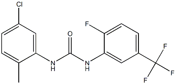 1-(5-chloro-2-methylphenyl)-3-[2-fluoro-5-(trifluoromethyl)phenyl]urea 结构式