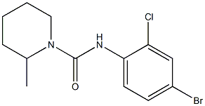 N-(4-bromo-2-chlorophenyl)-2-methylpiperidine-1-carboxamide 结构式