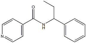 N-(1-phenylpropyl)pyridine-4-carboxamide 结构式