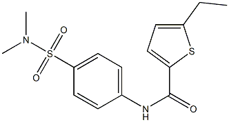 N-[4-(dimethylsulfamoyl)phenyl]-5-ethylthiophene-2-carboxamide 结构式