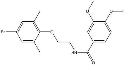 N-[2-(4-bromo-2,6-dimethylphenoxy)ethyl]-3,4-dimethoxybenzamide 结构式