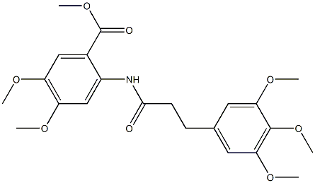 methyl 4,5-dimethoxy-2-[3-(3,4,5-trimethoxyphenyl)propanoylamino]benzoate 结构式