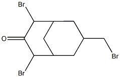 2,4-dibromo-7-(bromomethyl)bicyclo[3.3.1]nonan-3-one 结构式