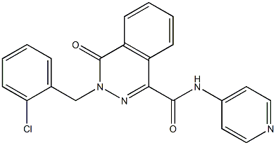 3-[(2-chlorophenyl)methyl]-4-oxo-N-pyridin-4-ylphthalazine-1-carboxamide 结构式