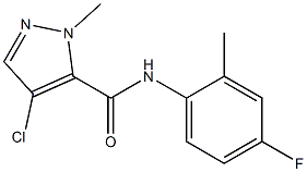 4-chloro-N-(4-fluoro-2-methylphenyl)-2-methylpyrazole-3-carboxamide 结构式