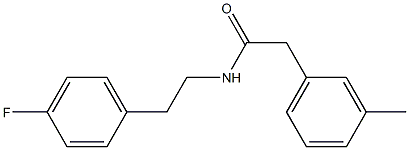 N-[2-(4-fluorophenyl)ethyl]-2-(3-methylphenyl)acetamide 结构式