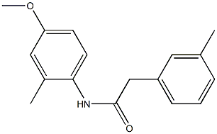 N-(4-methoxy-2-methylphenyl)-2-(3-methylphenyl)acetamide 结构式