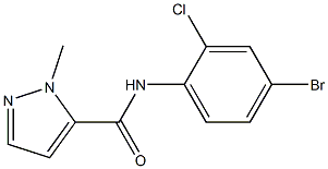 N-(4-bromo-2-chlorophenyl)-2-methylpyrazole-3-carboxamide 结构式