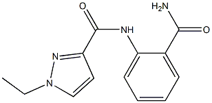 N-(2-carbamoylphenyl)-1-ethylpyrazole-3-carboxamide 结构式