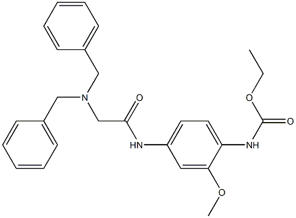 ethyl N-[4-[[2-(dibenzylamino)acetyl]amino]-2-methoxyphenyl]carbamate 结构式