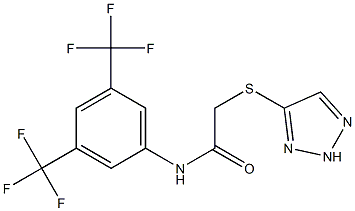 N-[3,5-bis(trifluoromethyl)phenyl]-2-(2H-triazol-4-ylsulfanyl)acetamide 结构式