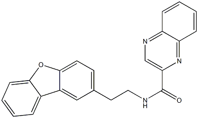 N-(2-dibenzofuran-2-ylethyl)quinoxaline-2-carboxamide 结构式