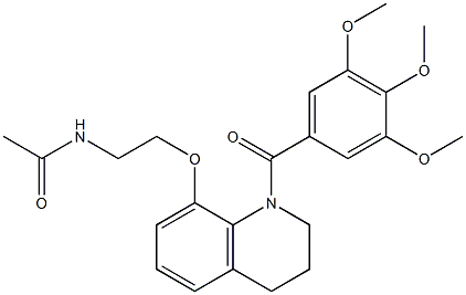 N-[2-[[1-(3,4,5-trimethoxybenzoyl)-3,4-dihydro-2H-quinolin-8-yl]oxy]ethyl]acetamide 结构式