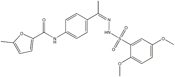 N-[4-[(Z)-N-[(2,5-dimethoxyphenyl)sulfonylamino]-C-methylcarbonimidoyl]phenyl]-5-methylfuran-2-carboxamide 结构式