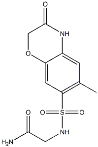 2-[(6-methyl-3-oxo-4H-1,4-benzoxazin-7-yl)sulfonylamino]acetamide 结构式