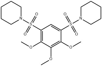 1-(2,3,4-trimethoxy-5-piperidin-1-ylsulfonylphenyl)sulfonylpiperidine 结构式