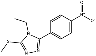 4-ethyl-3-methylsulfanyl-5-(4-nitrophenyl)-1,2,4-triazole 结构式