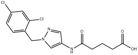 5-[[1-[(2,4-dichlorophenyl)methyl]pyrazol-4-yl]amino]-5-oxopentanoic acid 结构式