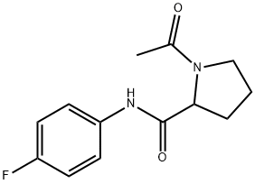 1-acetyl-N-(4-fluorophenyl)pyrrolidine-2-carboxamide 结构式