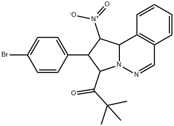 1-[2-(4-bromophenyl)-1-nitro-1,2,3,10b-tetrahydropyrrolo[2,1-a]phthalazin-3-yl]-2,2-dimethylpropan-1-one 结构式