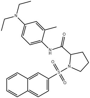 N-[4-(diethylamino)-2-methylphenyl]-1-naphthalen-2-ylsulfonylpyrrolidine-2-carboxamide 结构式