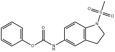 phenyl N-(1-methylsulfonyl-2,3-dihydroindol-5-yl)carbamate 结构式